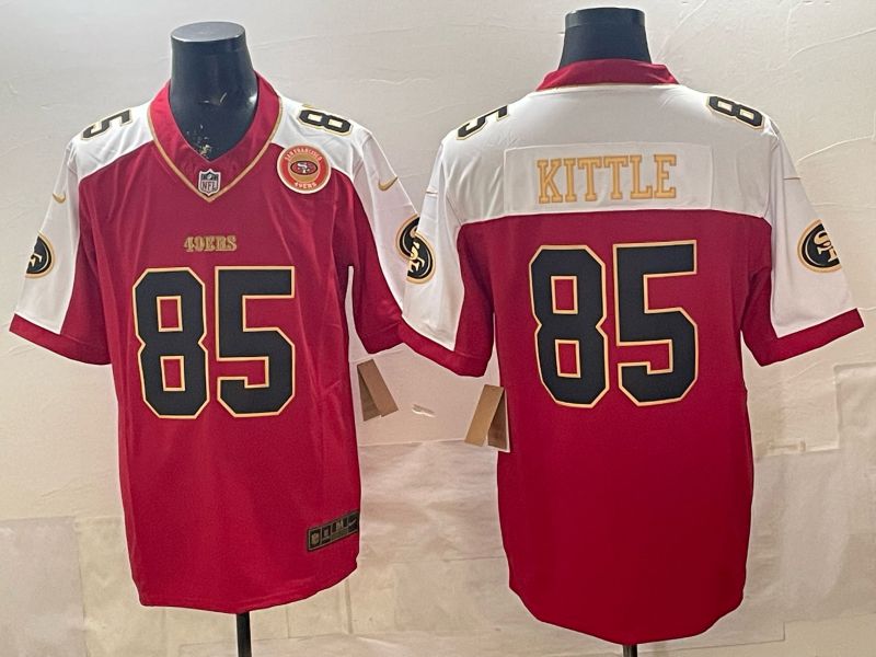 Men 2026 San Francisco 49ers #85 Kittle Red white 3th generations Nike Limited NFL Jersey style 02